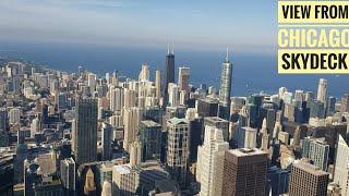 View from Chicago SkyDeck (A) Willis Tower, USA