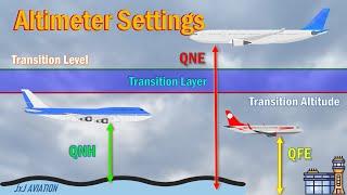 Understanding different Altimeter Settings | QNE | QFE | QNH | Transition Layer