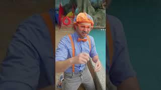 BLIPPI'S SINK or FLOAT? Dinosaur Spoon Edition  | #shorts #blippi #dinosaurs #sinkorfloat #spoon