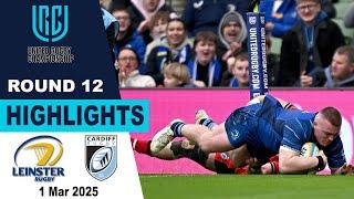 Leinster vs Cardiff Rugby Highlights | United Rugby Championship 2024/25