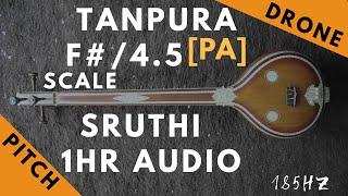 Tanpura Sruthi - Drone - F# Scale or 4.5 Kattai - Pa (Panchamam/ Pancham) - 185Hz