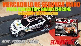 Mercadillo de Segunda Mano - Circuito Scalextric Grand Chicane Unboxing y Restauración