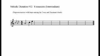 Melodic Dictation #12:  Diatonic (Advanced)