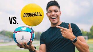 DODGE-BALL VS. FOOTBALL (soccer ball) TEST