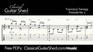 Tarrega: Prelude No. 1 - Free sheet music and TABS for classical guitar
