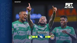 Resumen Santos 2-1 Chivas | Jornada 6 Liga BBVA MX Apertura 2023