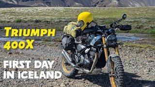 Triumph 400 X - First Day in Iceland