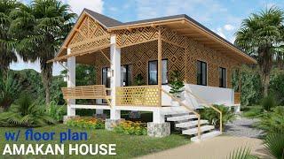 53 SQM / 580 SQFT | SIMPLE SMALL HOUSE DESIGN with FLOOR PLAN | BAMBOO HOUSE