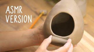 POTTERY AT HOME - Hand Building a Bird Feeder - ASMR VERSION