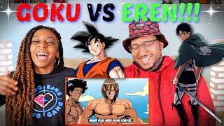 SSJ9K "Goku vs. Eren Yeager RAP BATTLE!" REACTION!!!