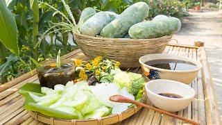 Harvesting wax gourd, make tea in the hot season #gardening