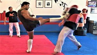 PAULO COSTA BORRACHINHA at ANDRE LIMA TAEKWONDO CALIFORNIA training w THOMAS SELI in USA UFC MMA GYM