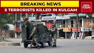 5 Terrorists Killed in Twin Encounters In J&K's Kulgam | Breaking News