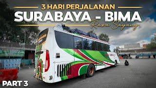 AKHIRNYA NYEBRANG DI SELAT LOMBOK‼️ 3 Hari Naik Bus Rasa Sayang Surabaya - Bima #3.