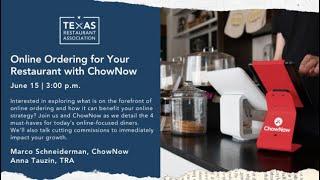 Online Ordering for Your Restaurant with ChowNow