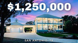 Inside a charming colonial $1,250,000 home on 5.03 acres in San Antonio, TX!