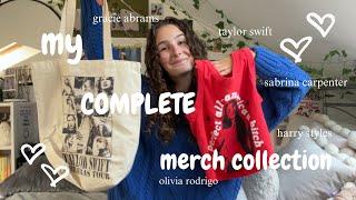 my ENTIRE merch collection | olivia rodrigo, taylor swift, harry styles, gracie abrams and more!