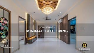 Stunning 3BHK Modern Contemporary Interiors | Chic Spaces | Honer Aquantis Hyderabad