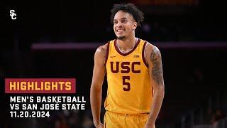 Men's Basketball: USC 82, San José State 68 - Highlights (11/20/24)