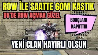 RİSE ONLİNE | DV'DE ROW İLE SAATTE 60M FARM!! | YENİ CLANIMIZ HAYIRLI OLSUN | Rise Online Warrior