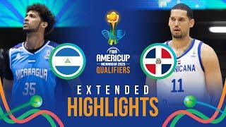 Nicaragua   vs Dominican Republic  | Extended Highlights | FIBA AmeriCup 2025 Qualifiers