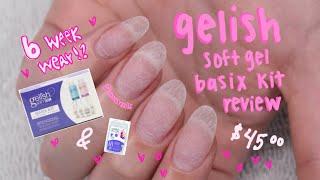 GELISH soft gel BASIX KIT review! | easy & long lasting gel nail extensions