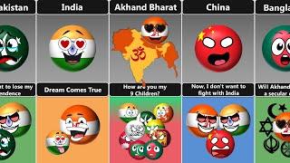 If India Suddenly Change Into Akhand Bharat [Countryballs]