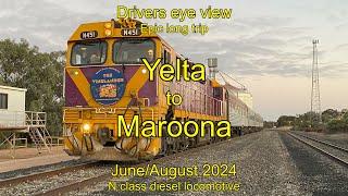 Drivers eye view, Yelta to Maroona, June and August 2024