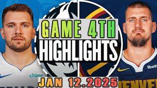 Dallas Mavericks VS Denver Nuggets Game 4th Highlights Jan 12,2025 NBA Season 2024-25