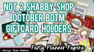 #N2SChristmas Not 2 Shabby Shop - Oct Box of the Month - Giftcard Holders Tutorial!