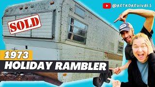 Classic Camper Rescue!  Unveiling 1973 Holiday Rambler Vacationer Travel Trailer #DIY