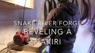 Knife Making - Snake River Forge - Beveling a Nakiri - Japanese Cooking Knife