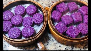 【紫薯糯米糕】最简单的方法！软糯香甜，唇齿留香！Purple Sweet Potato-Glutinous Rice Cake