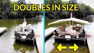 This Expanding Pontoon Boat Doubles in Size When In Water (2xMarine)