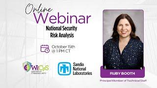 Sandia National Laboratories Webinar | National Security Risk Analysis