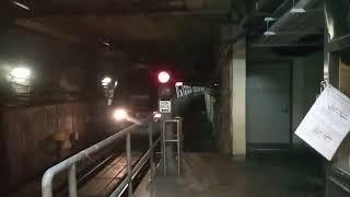 MTR V809/V609 arriving at Hong Kong P3 (with tunnel lights)