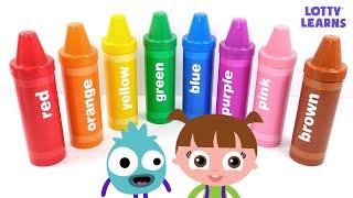 Best Learning Video for Toddlers Learn with Toys Surprise Crayons + Coloring for Kids! Candies!