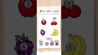 Brain test level - 117 click on the fruits in a certain order.  || Kwok tung samuel lee ||
