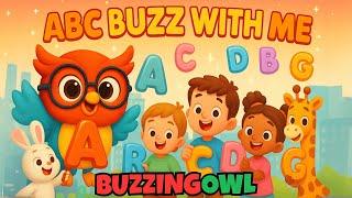 ABC Song with ANIMALS and FRUITS – ABC BUZZ WITH ME | BuzzingOwl Learn, Nursery Rhymes & Kids Songs