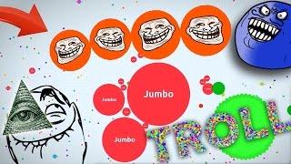 TROLLING PEOPLE IN AGARIO  (Agar.io Funny Momentss)