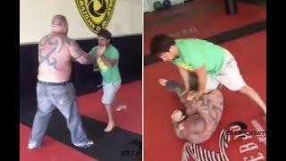 Huge Random Guy Challenges Jiu-Jitsu Black Belt Robson Moura