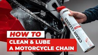 How to clean and lube a motorcycle chain