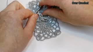 How to join granny square. Crochet  openwork granny square. part 3(3)