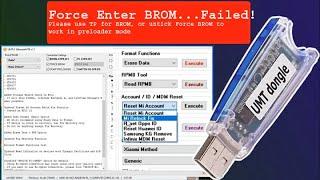 Force Enter BROM...Failed! Please use TP for BROM, or untick Force BROM to work in preloader mode