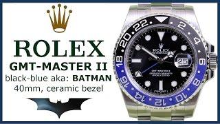 ▶ Rolex GMT Master II BLNR REVIEW - Batman Black Blue Ceramic bezel 116710BLNR Steel