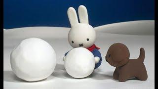 Miffy baut einen Schneehasen_Zusammenstellung