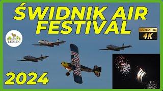 Świdnik Air Festival 2024.  Extensive video from both days and nights (before the rain!) 4k