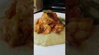 shrimp and grits | cheese grits | cajun shrimp and grits