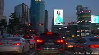 Night Driving Seoul City | Road to Lotte World Tower and Chill Music | POV 4K HDR