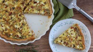 Bacon, Onion, and Goat Cheese Quiche Recipe